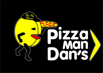 PizzaMan Dan's Logo Alt - Black