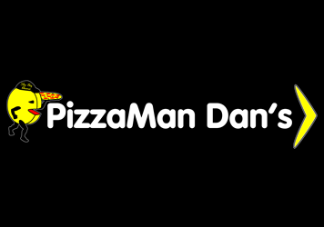PizzaMan Dan's Logo - Black
